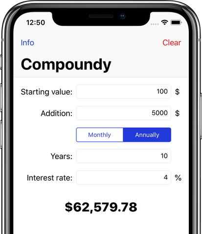 ‎Compound Interest Calc on the App Store