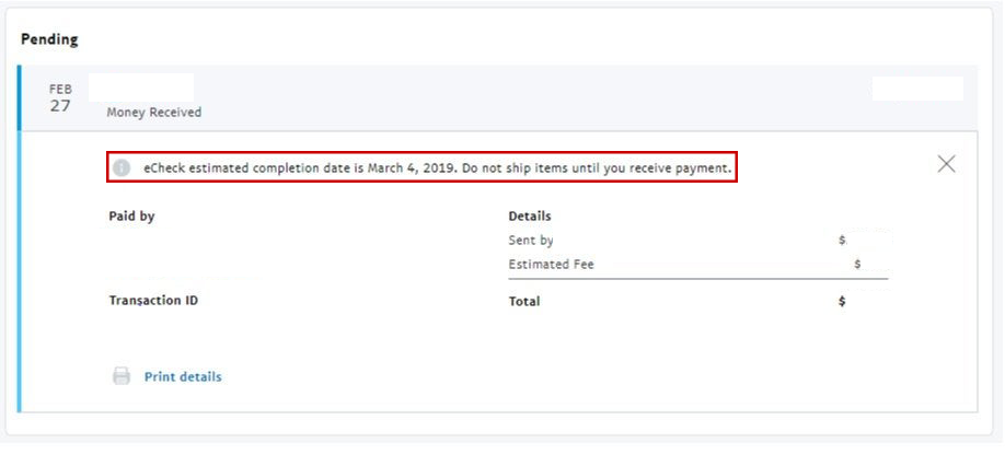 Why was my payment sent as an eCheck and why is it pending? | PayPal US