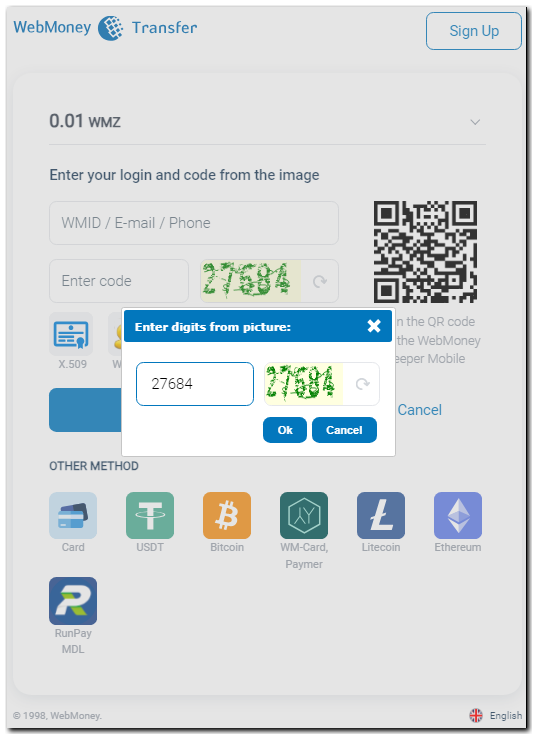 Withdrawal funds from WM purse to cryptocurrency - WebMoney Wiki