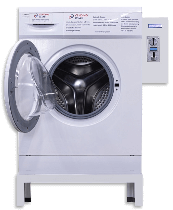 Fully Automatic Coin Operated Washing Machine 12kg Stainless Steel Material