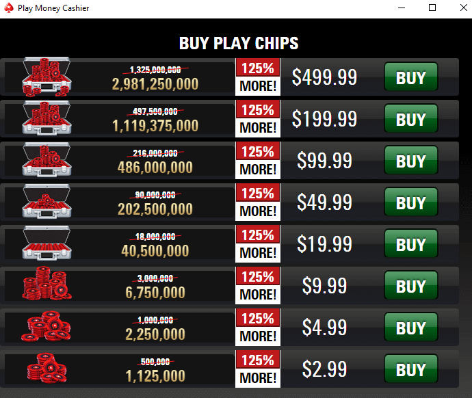 Pokerstars Play Money