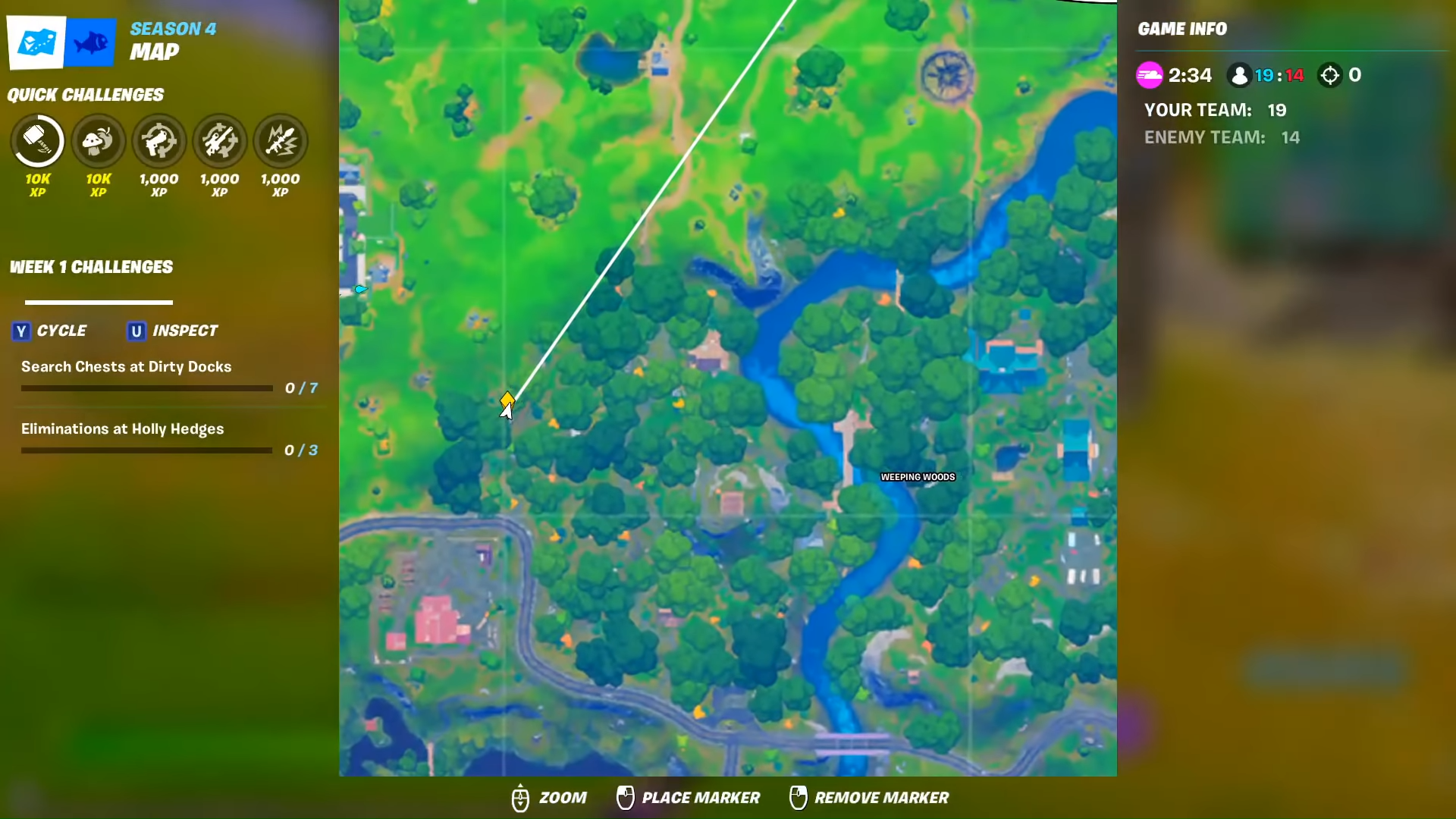 Fortnite Season 5: Week 8 XP Coins Locations - Millenium