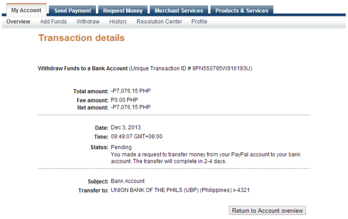 How do I withdraw funds from my PayPal account? | PayPal SG