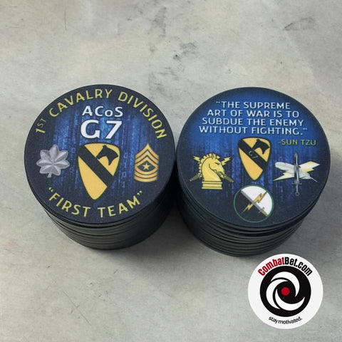 Custom Military and Law Enforcement Challenge Coin Poker Chips - BR Pro Poker