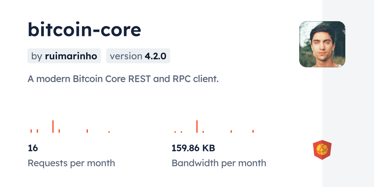 GitHub - ruimarinho/bitcoin-core: A modern Bitcoin Core REST and RPC client.