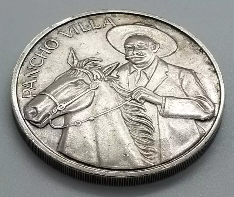 Pancho Villa 1 Ounce Silver Mexican Coin -