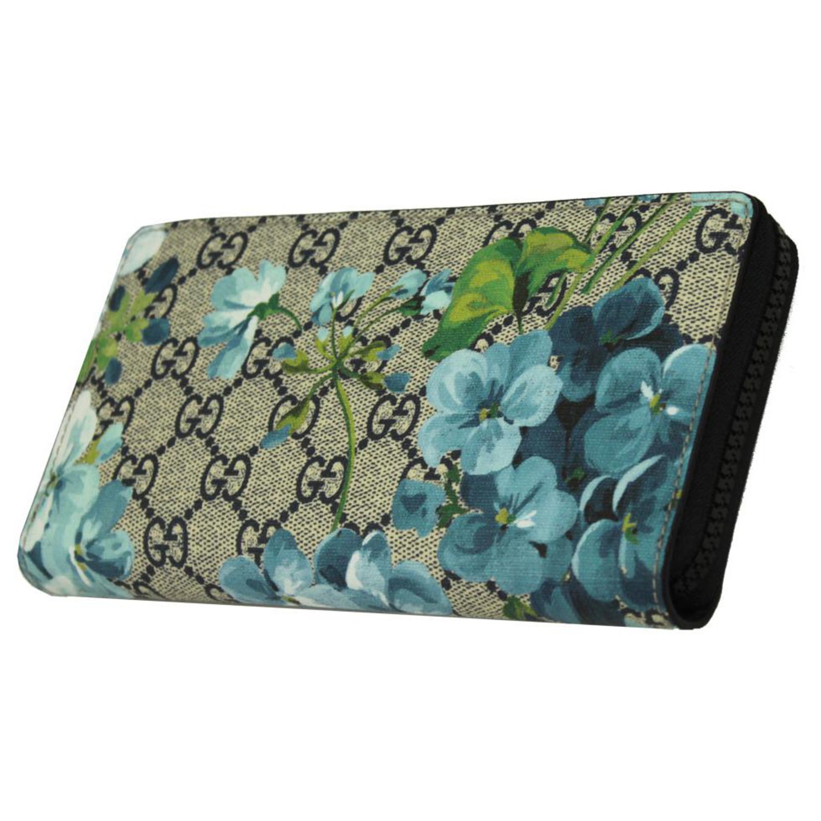 GUCCI BLUE FLOWER WALLET | Flower wallet, Blue flowers, Wallet