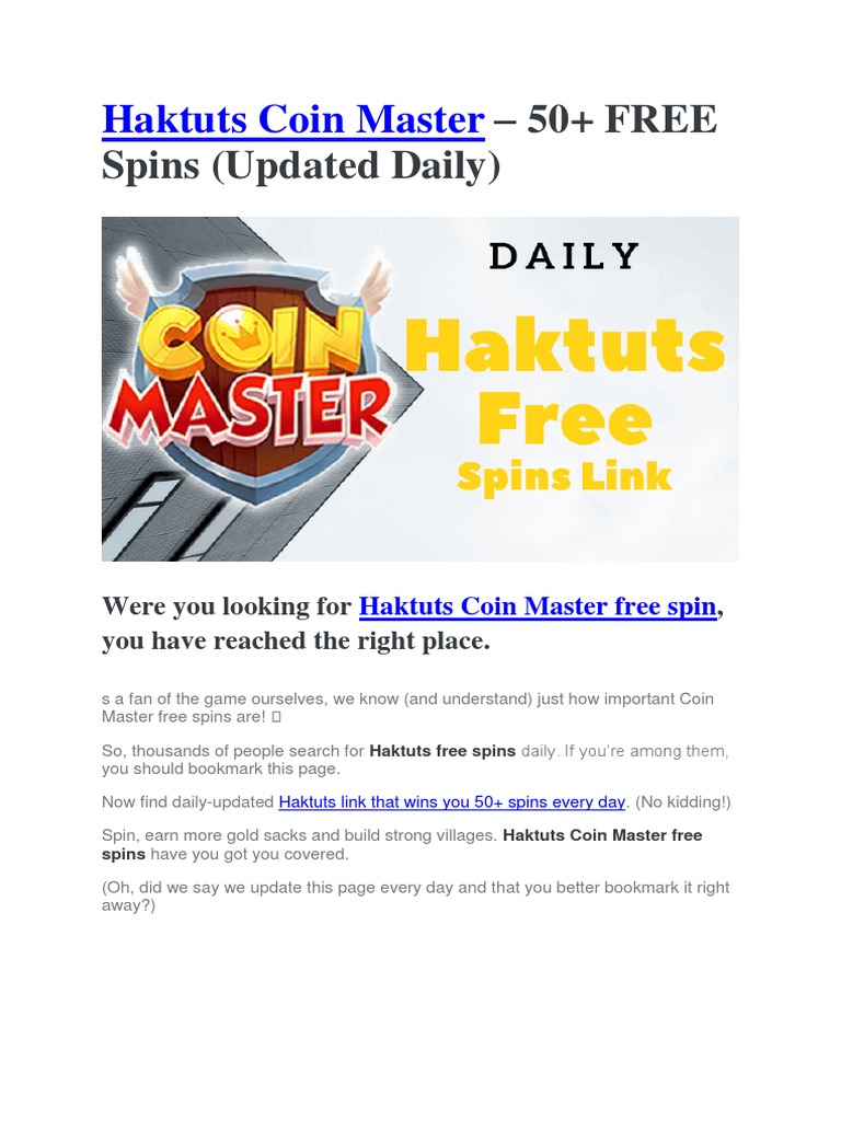 Coin Master free spins - daily reward links