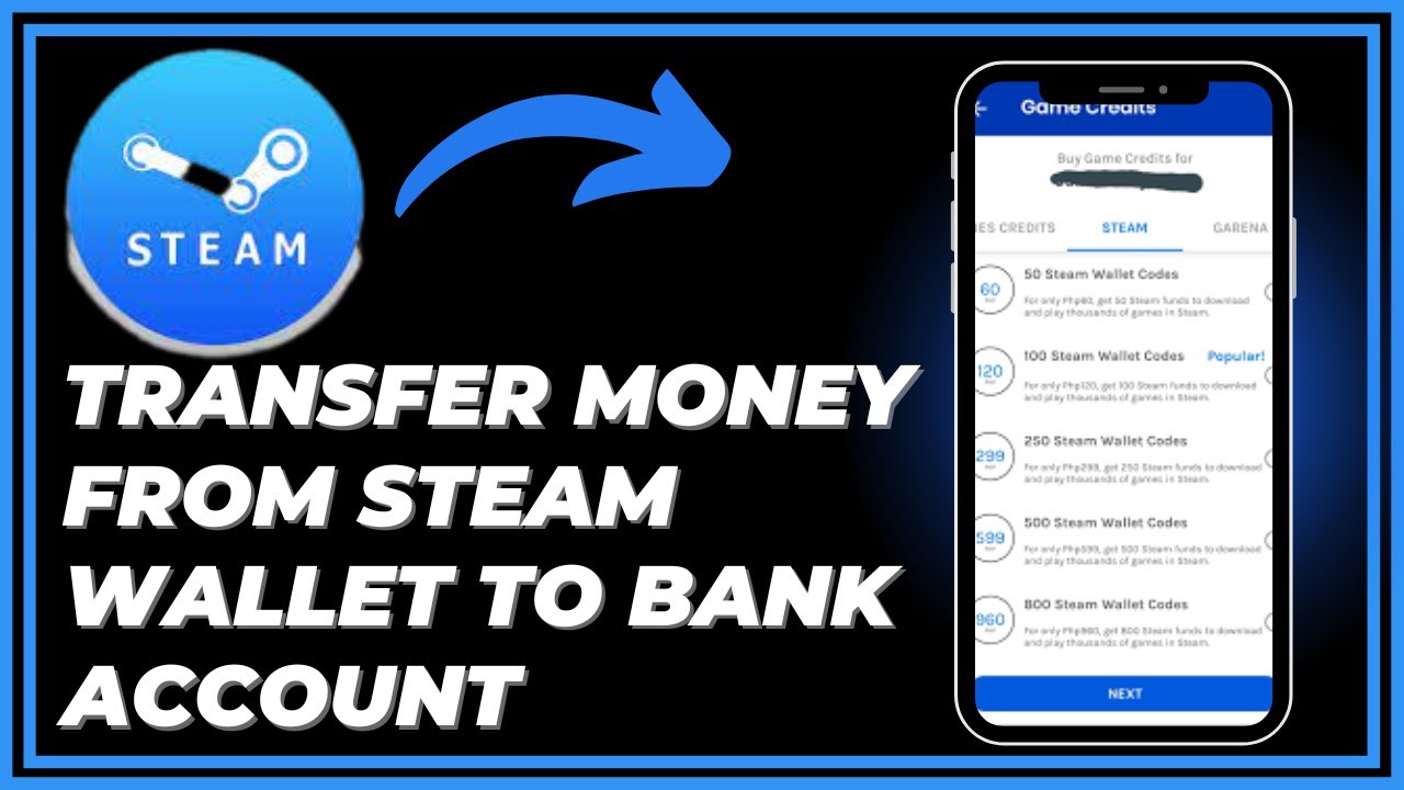 How to transfer Steam Money to Credit Card?