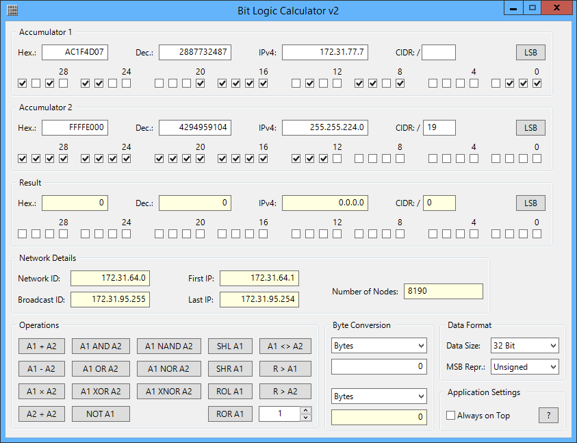 Online calculator: Bit length