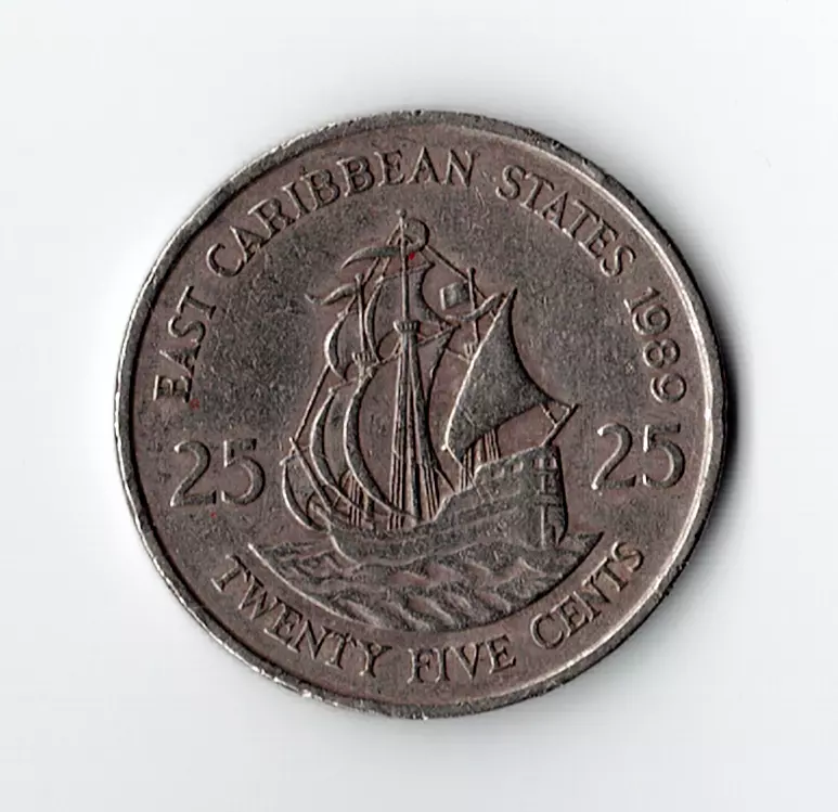 Coin East Caribbean States Elizabeth II 25 Cents British Royal Mint – bitcoinlove.fun