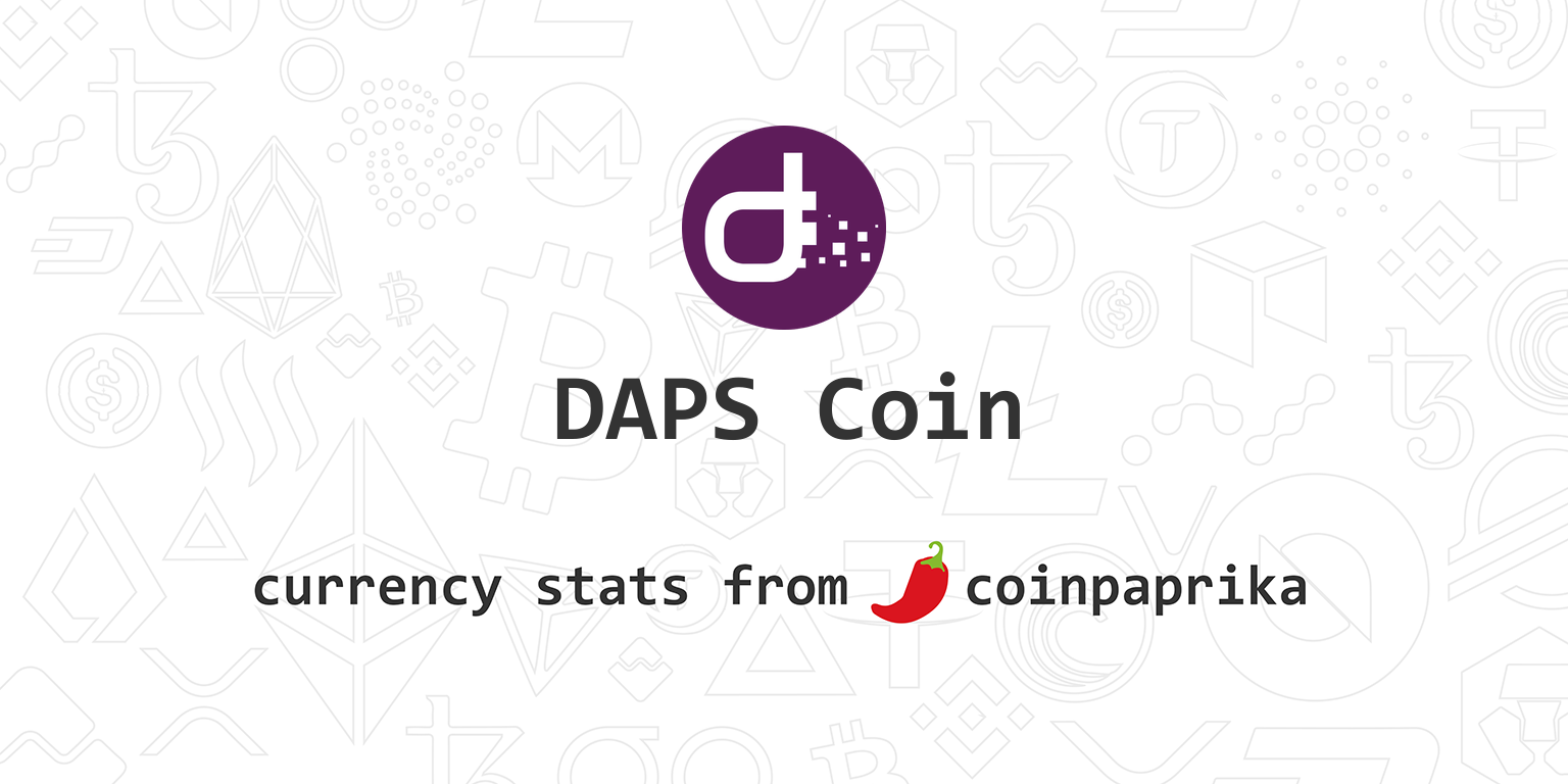 Daps Coin price now, Live DAPSW price, marketcap, chart, and info | CoinCarp