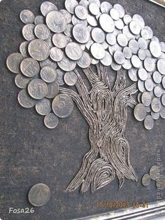 Money tree of coins. How to make handmade gift for friends — DIY is FUN