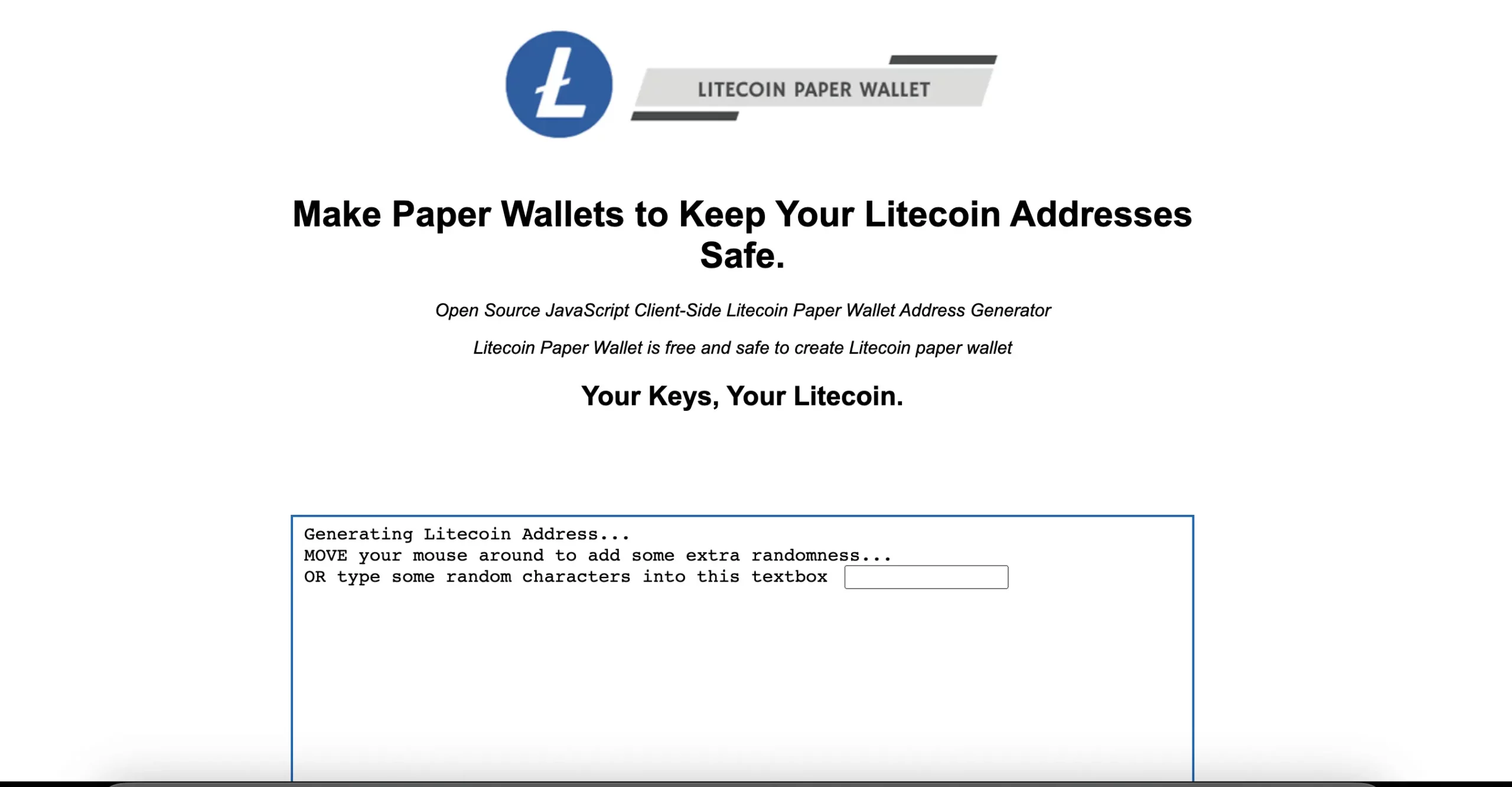 How to Create and Spend a Litecoin Paper Wallet — The Litecoin School