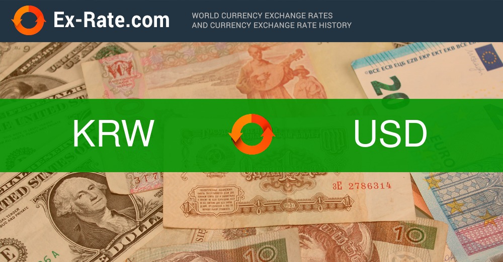 KRW to USD Exchange Rate - South Korean Won to United States Dollar