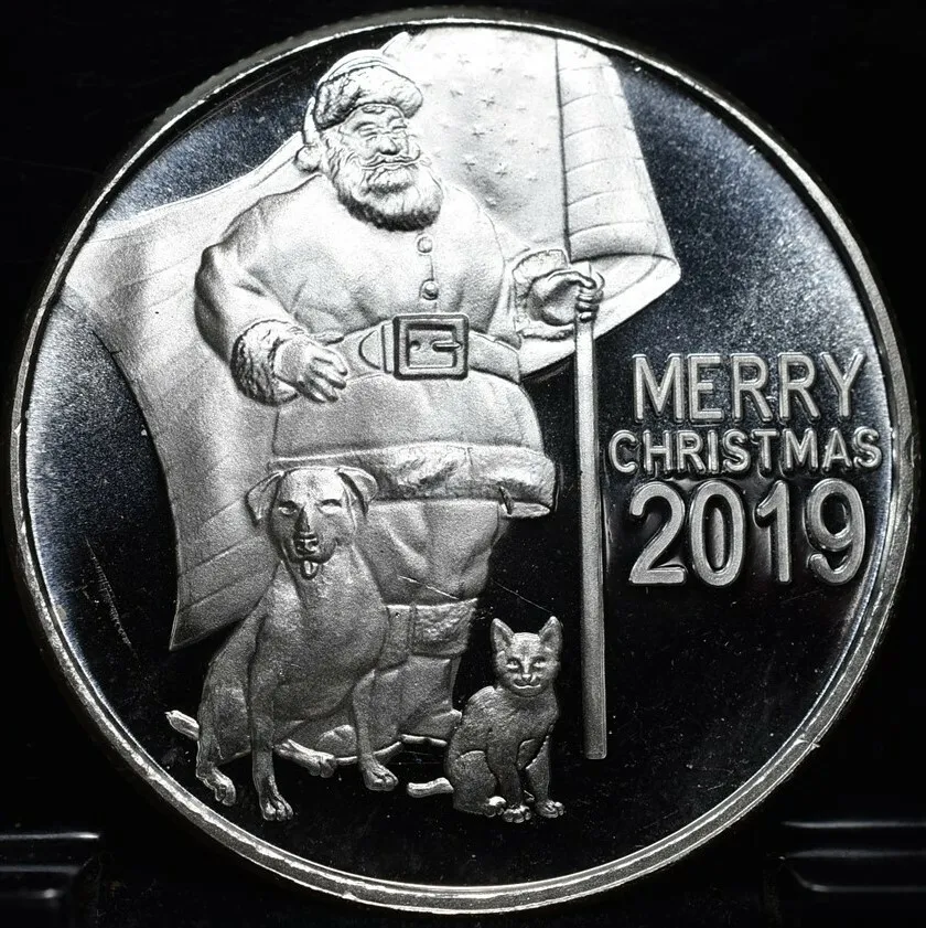 MICKEY CHRISTMAS - DISNEY - 1 oz $2 NZD Silver Bullion Coin - NIUE - The Coin Shoppe