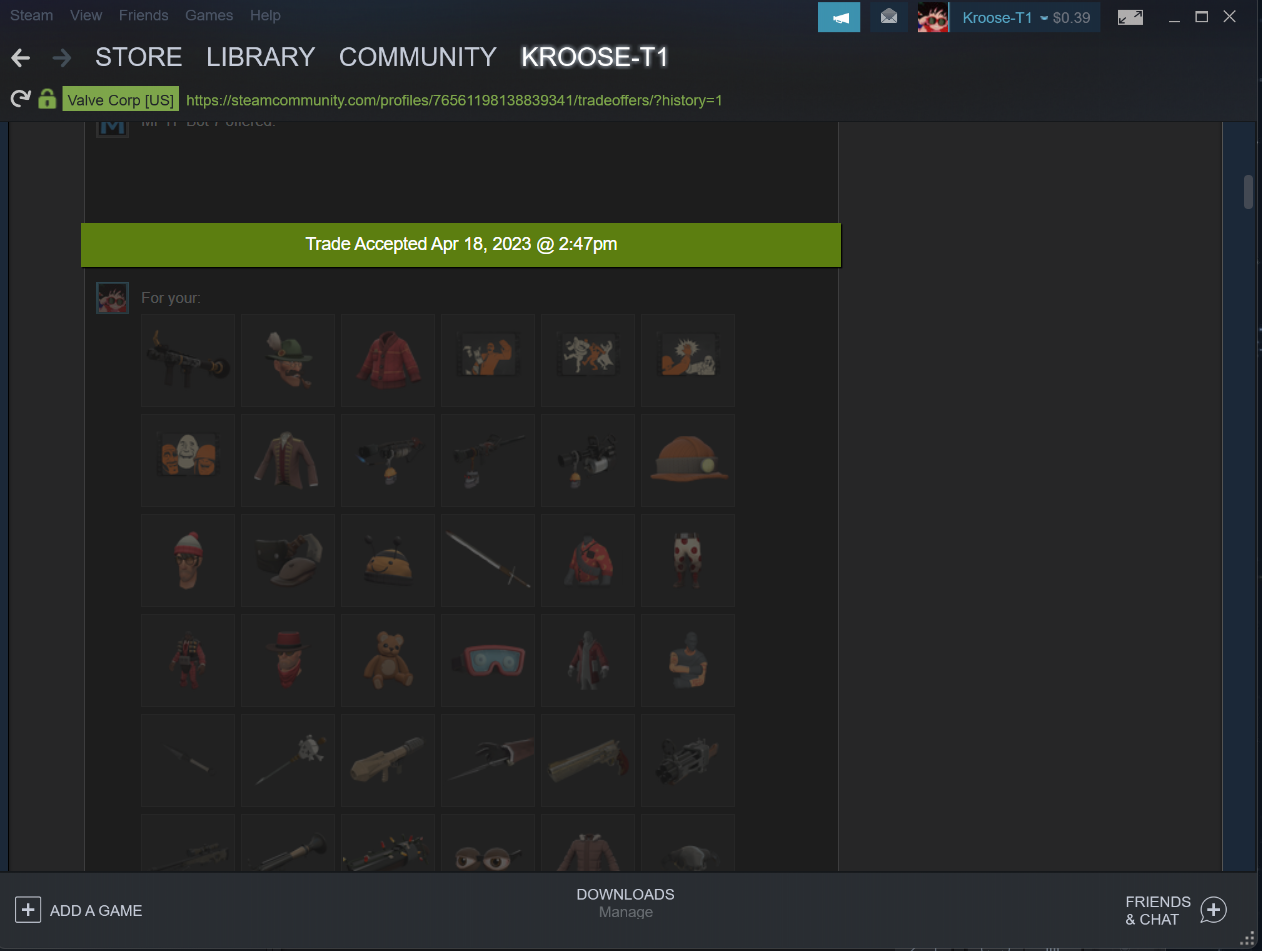 Resolved - trouble with tf2 trade bot | bitcoinlove.fun | Forum