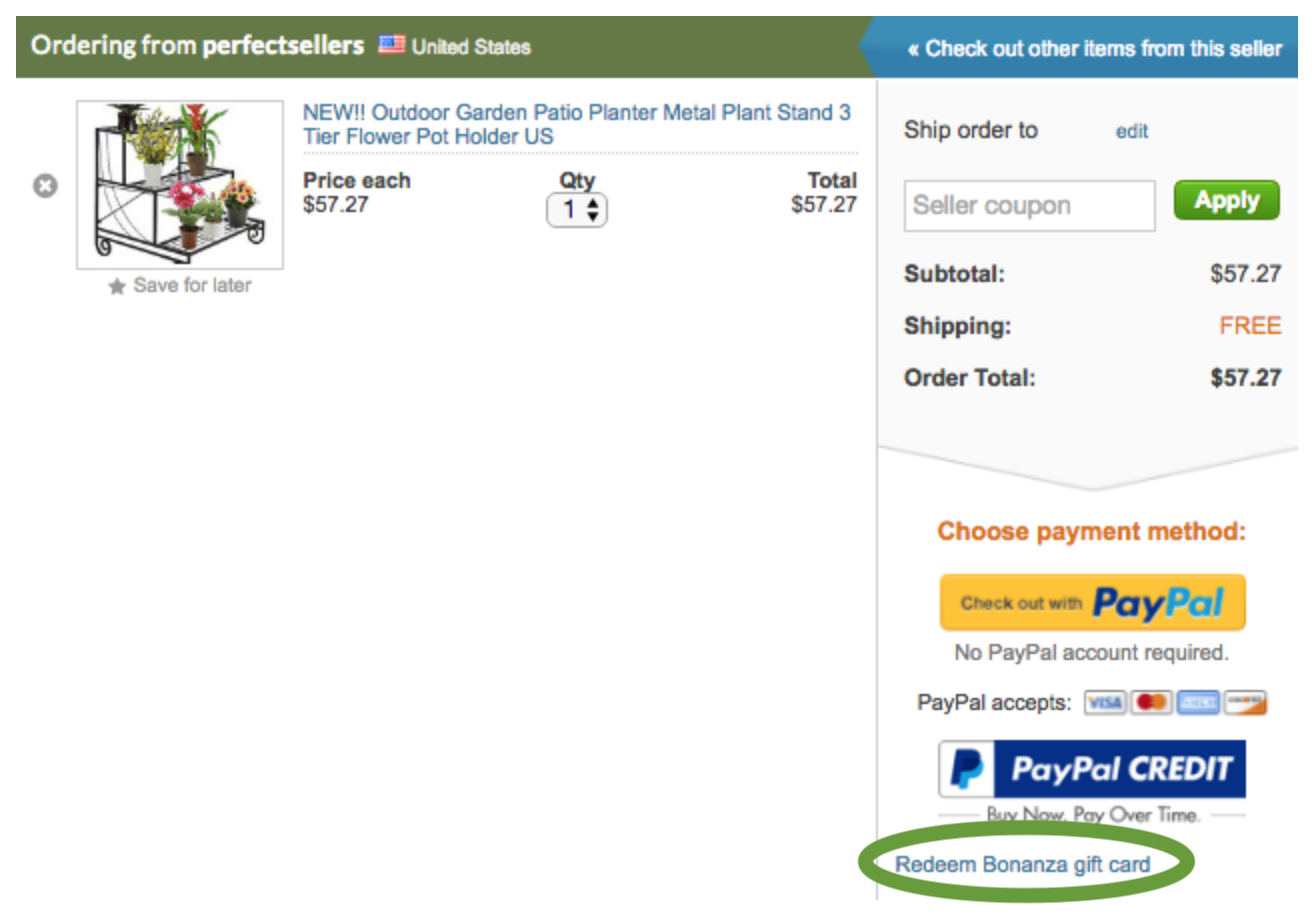 New! Shoppers Can Use PayPal Credit on Bonanza