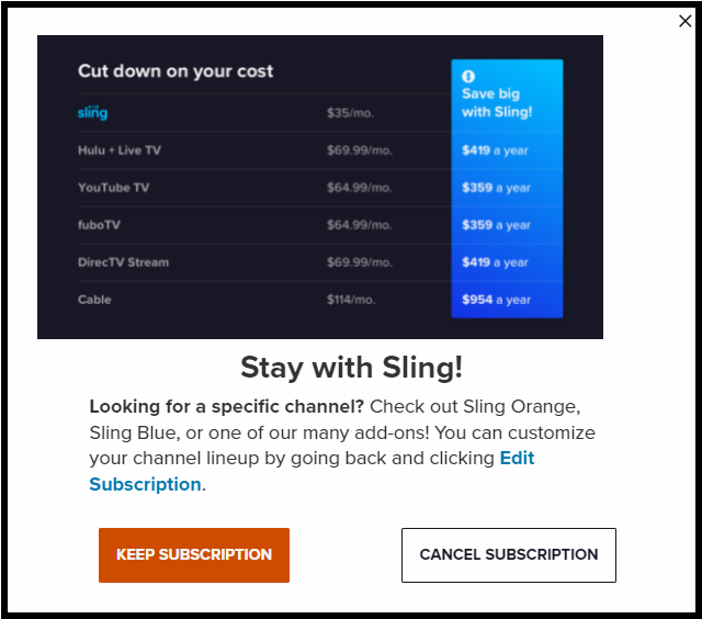 Changing Your Subscription Services | Sling TV Help