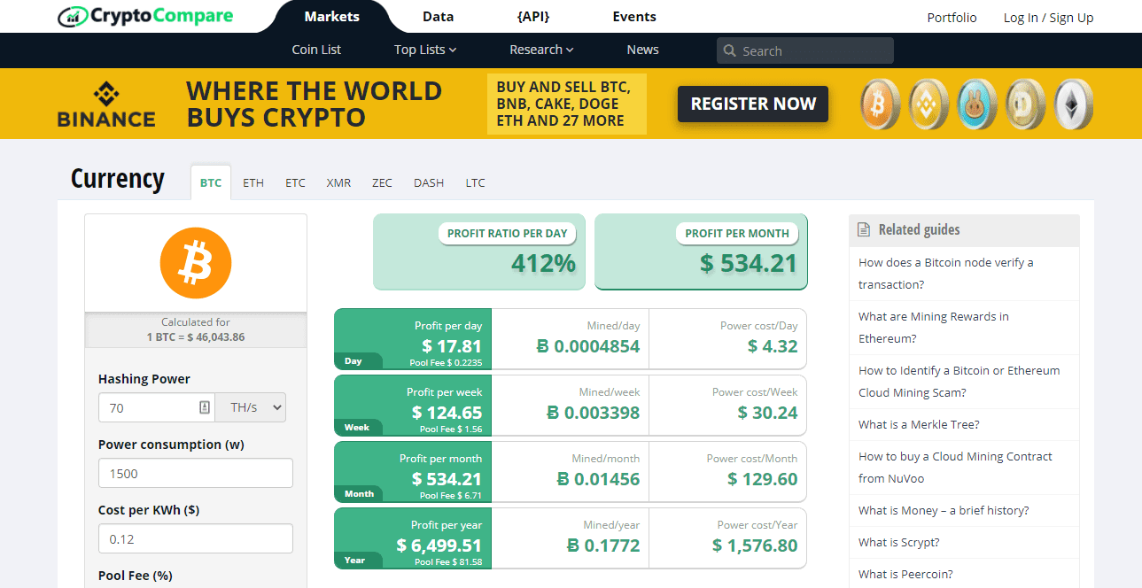 NEO (NEO) Mining Profitability Calculator | CryptoRival