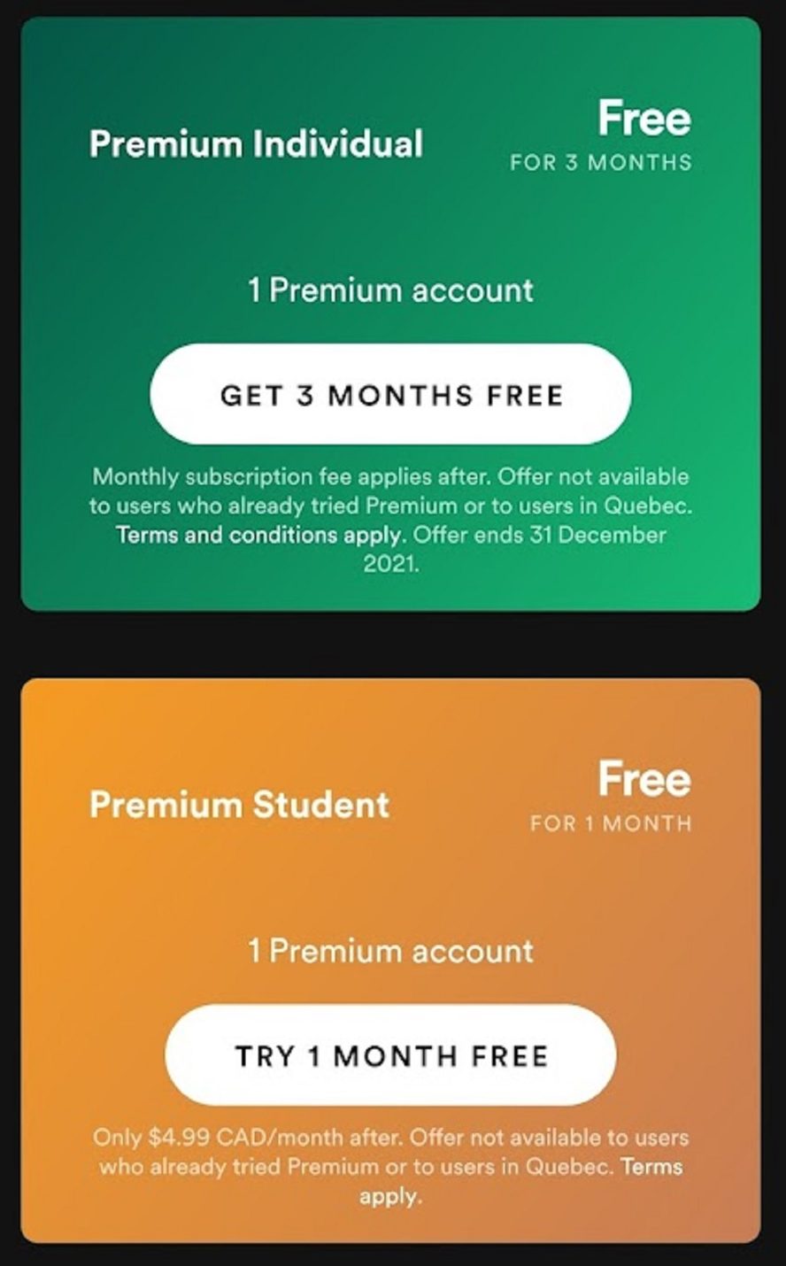 Why can't I get Premium in the app? - Spotify