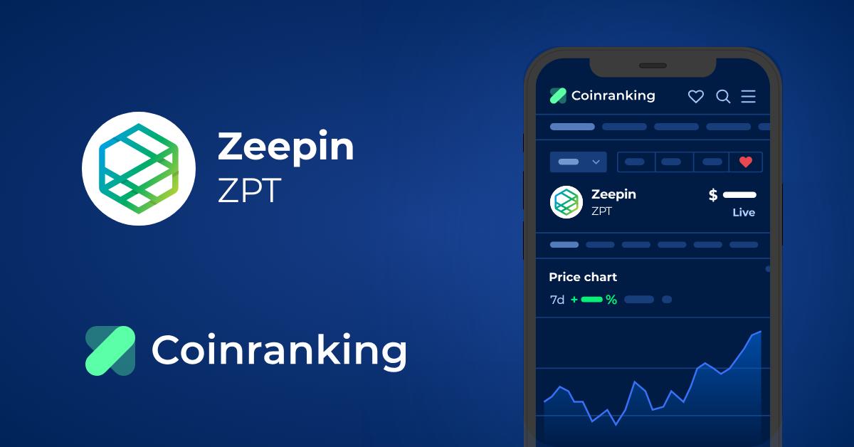 Zeepin (ZPT) live coin price, charts, markets & liquidity