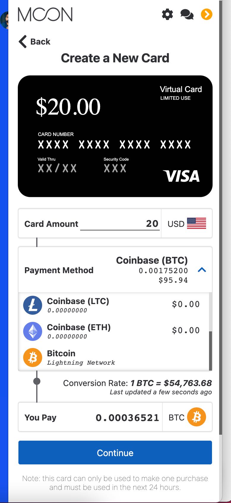 Buy Bitcoin with VISA Gift Card