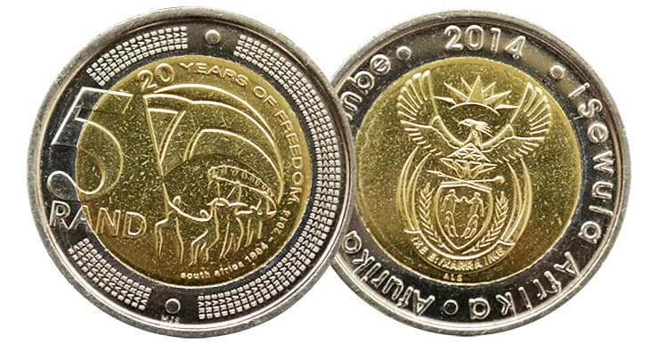 Five Rand , Coin from South Africa - Online Coin Club