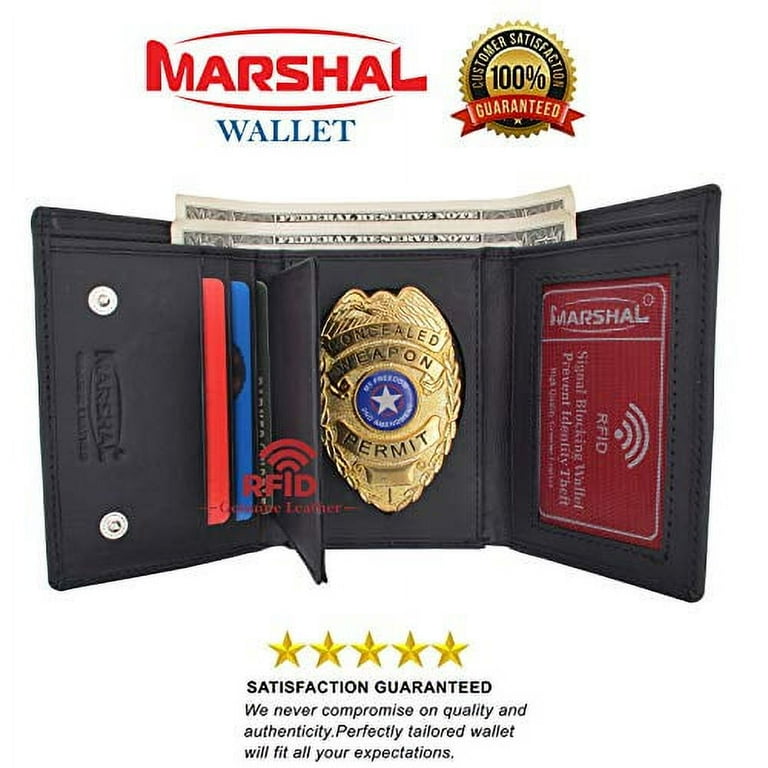 Traditional Tri-fold Badge Wallet | Badge And Wallet