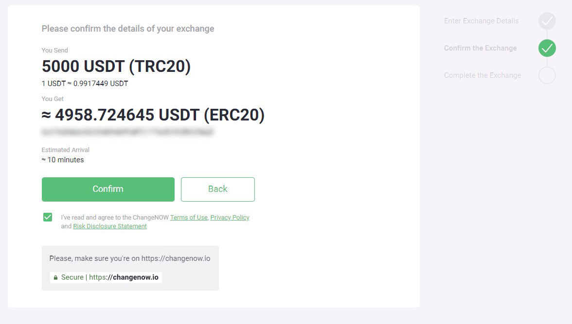 Exchange Tether ERC20 (USDT) to Cash USD  where is the best exchange rate?