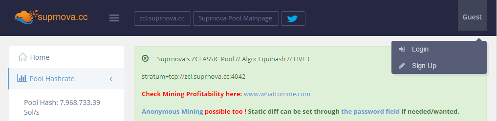 Zclassic (ZCL) mining profitability calculator