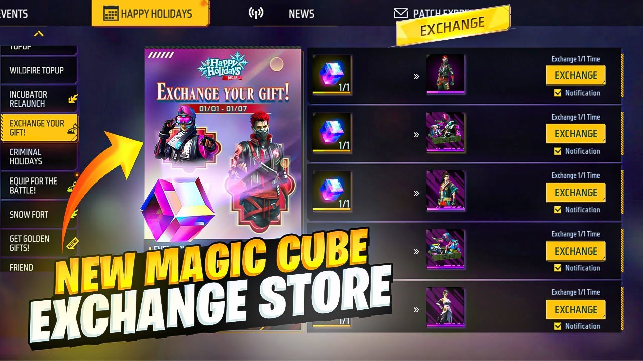 Free Fire MAX OB43 Update Magic Cube Store Upcoming Bundles leaked - Free Fire Booyah!