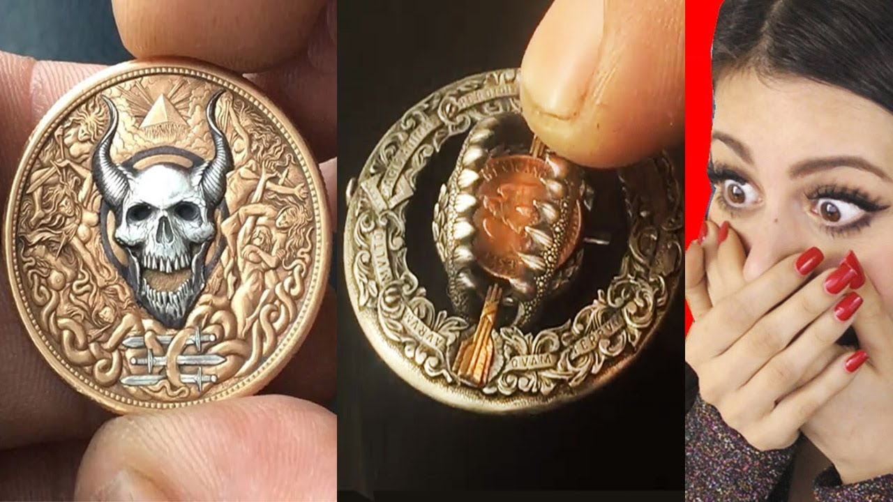 Booby traps and secret levers are hidden in these coins