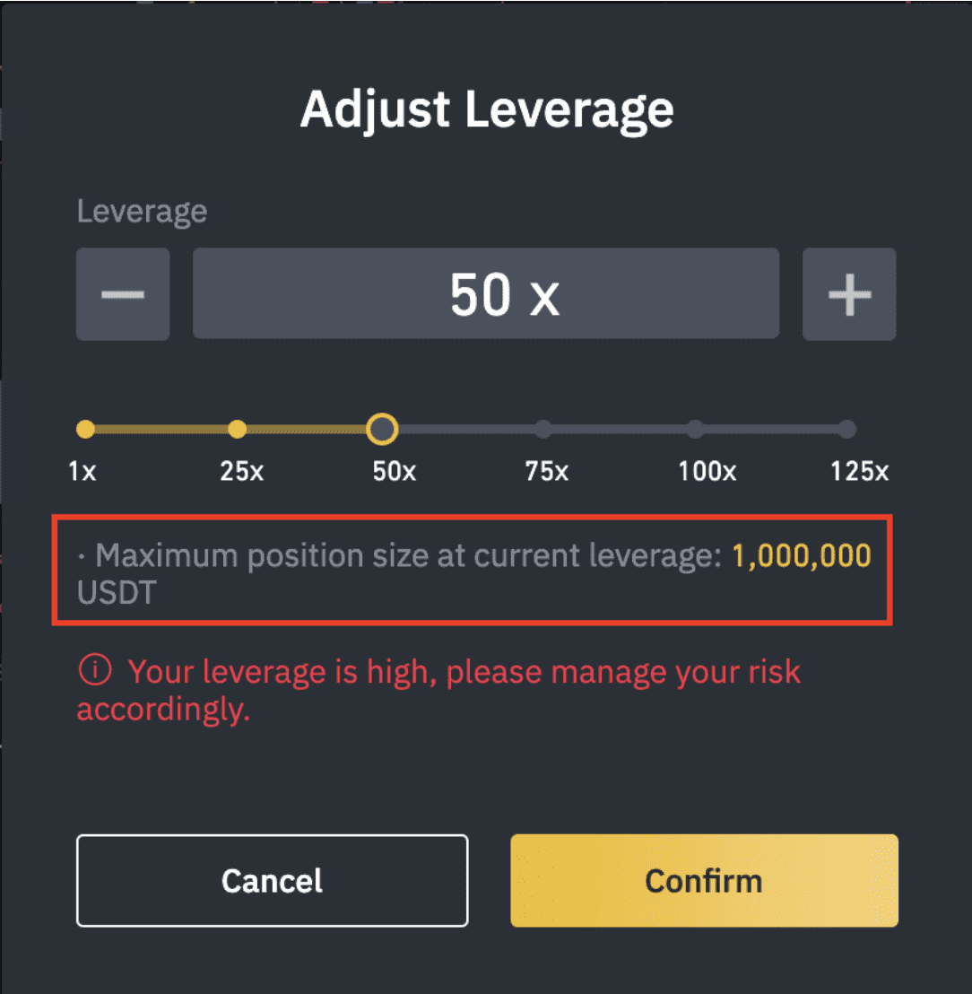 How to adjust leverage