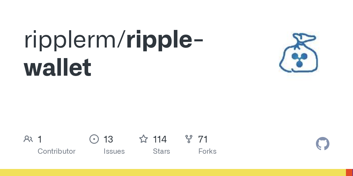 GitHub - ripplerm/ripple-wallet