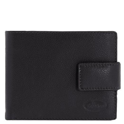 AM LEATHER Men`s Leather RFID Safe Bi Fold Wallet (Black)