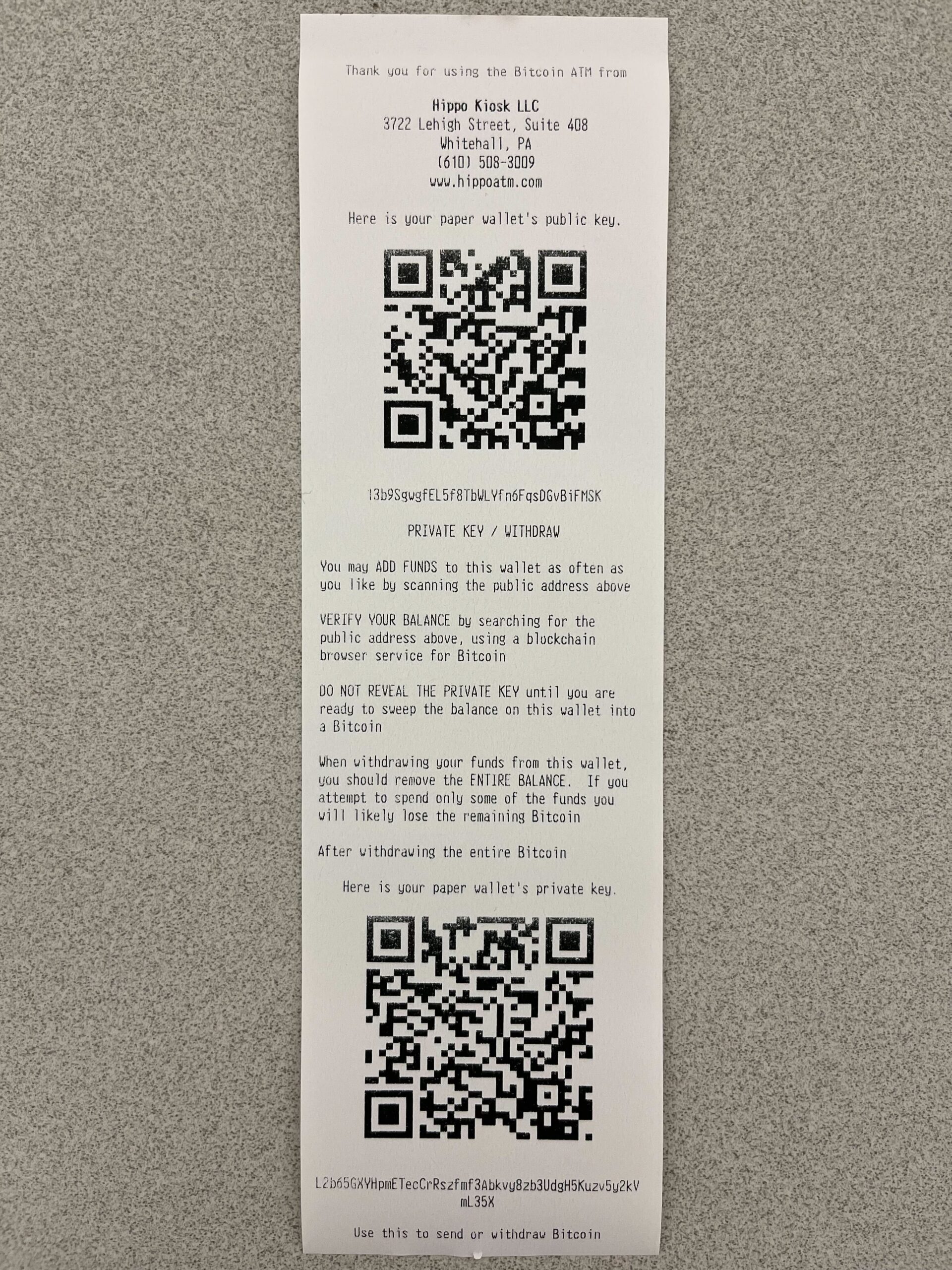 Use a Paper Wallet - CryptoLocalATM