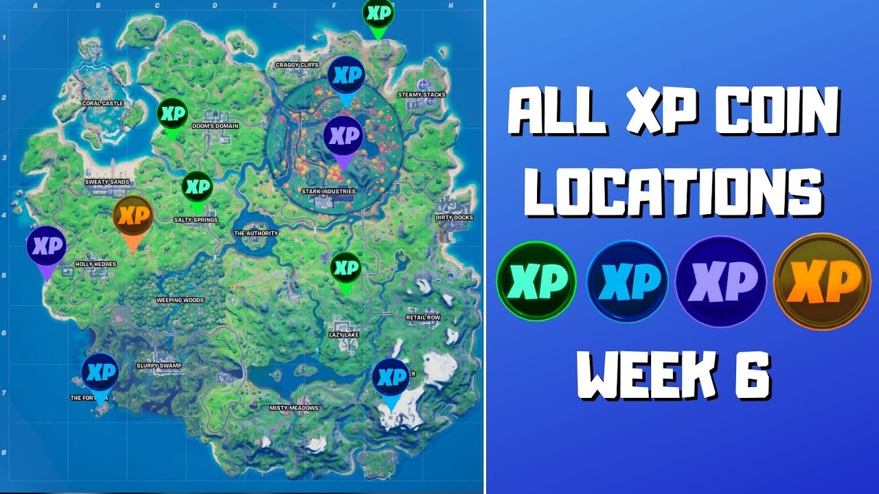 All Fortnite Season 4 Week 5 XP Coin Locations