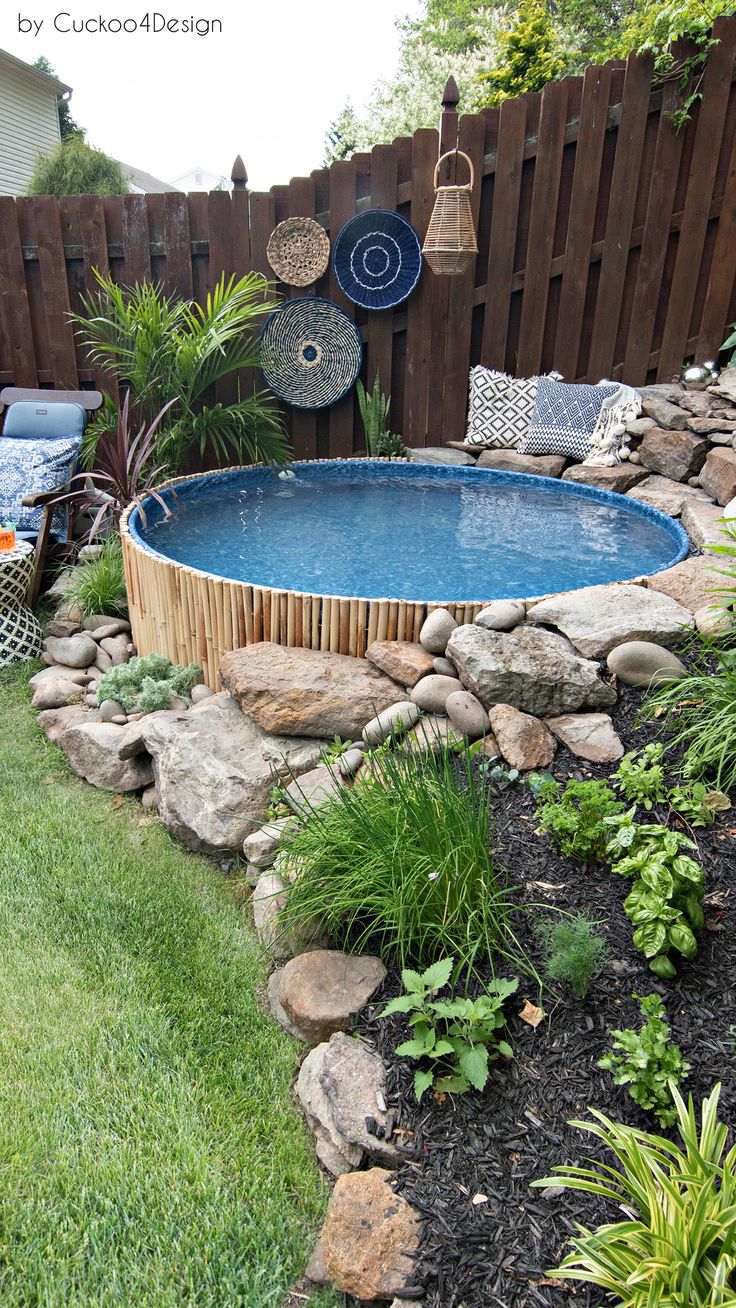 How to DIY a stock tank swimming pool with pool liner - Cuckoo4Design