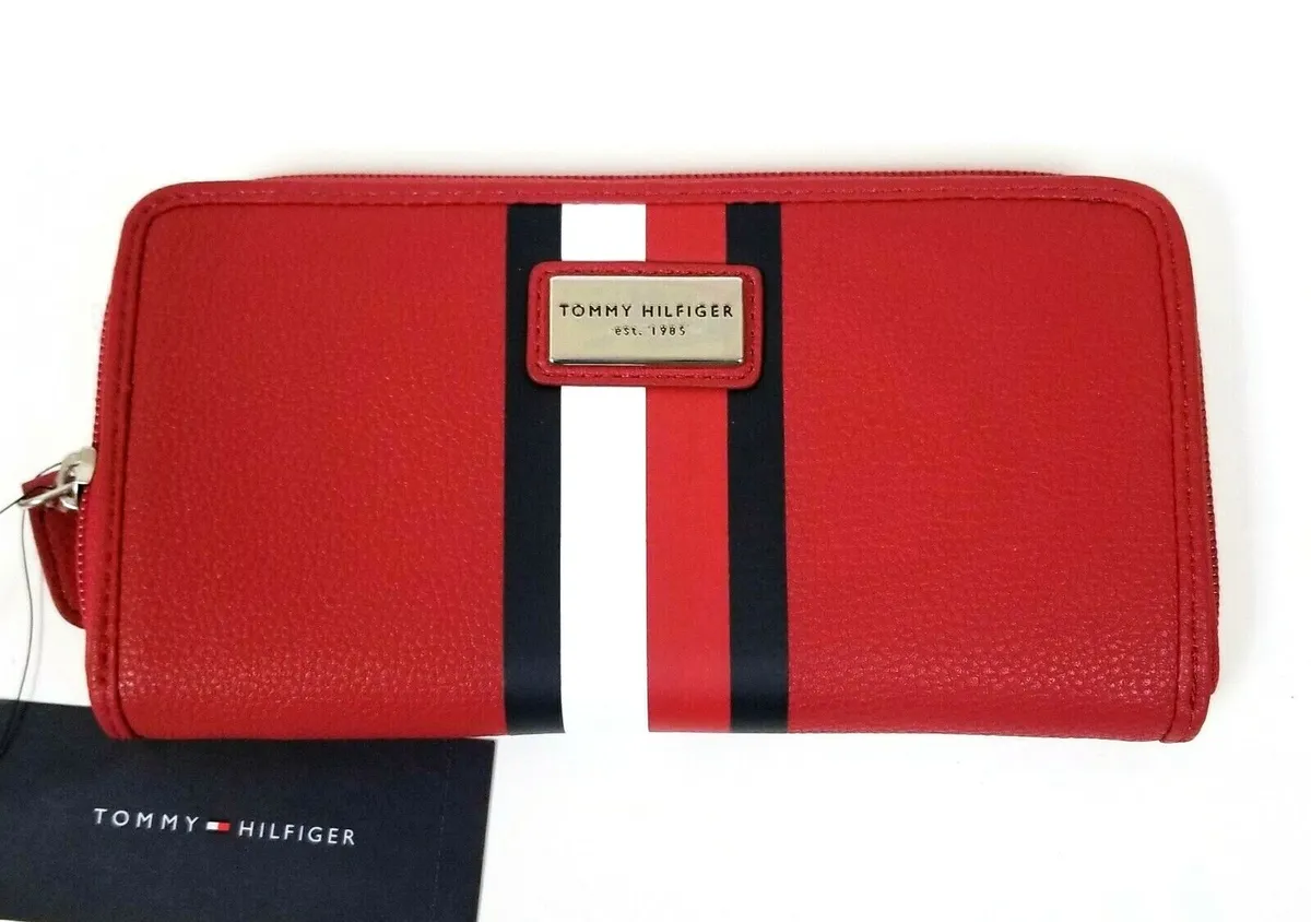 Tommy Hilfiger Phoenix Men's Leather Global Coin Wallet Red/White/Blue – BAGLINE