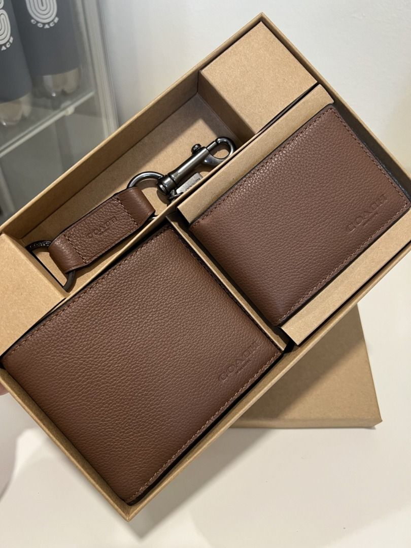 COACH® Outlet | Boxed Compact Id Wallet With Trigger Snap Key Fob