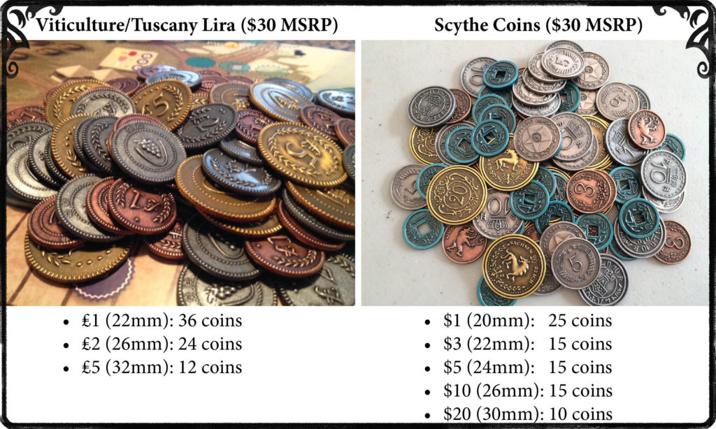 Scythe Metal Coins (80) – The Broken Token