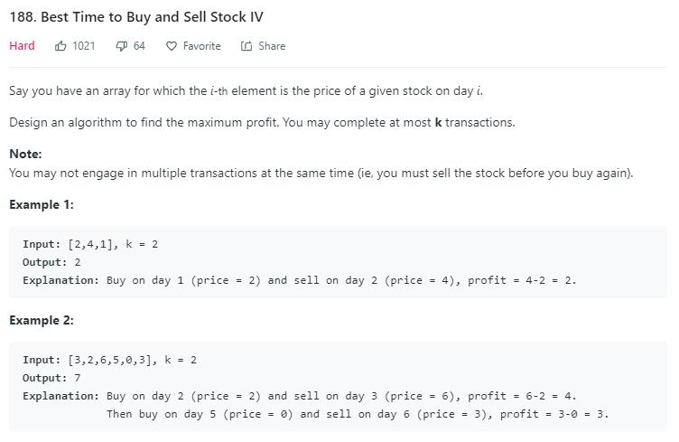 Best Time to Buy and Sell Stock IV in C++