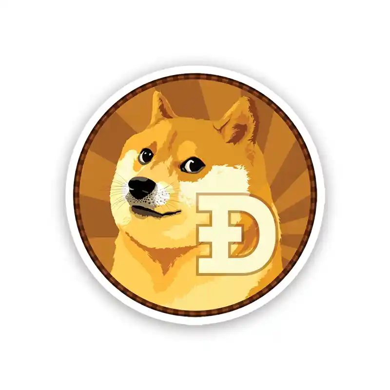 Standard Dogecoin Sticker