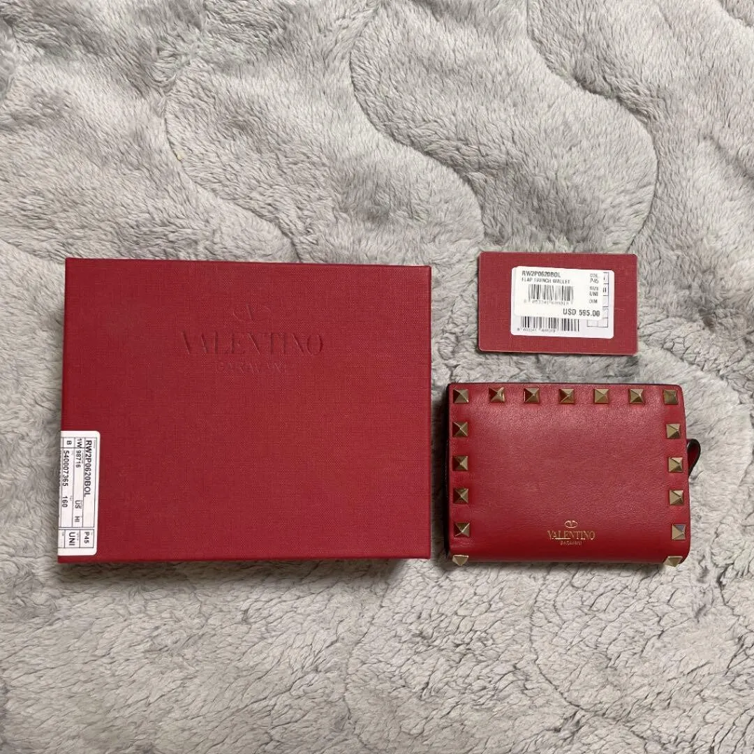 Textured Red Leather Wallet with 4 Card Slots - Barneys Originals