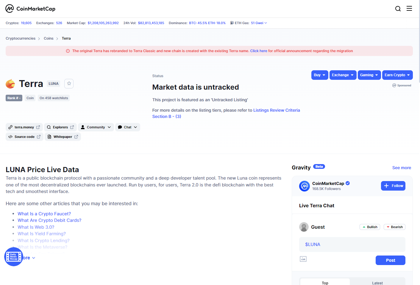 UST/USDT Real-time On-chain YuzuSwap DEX Data