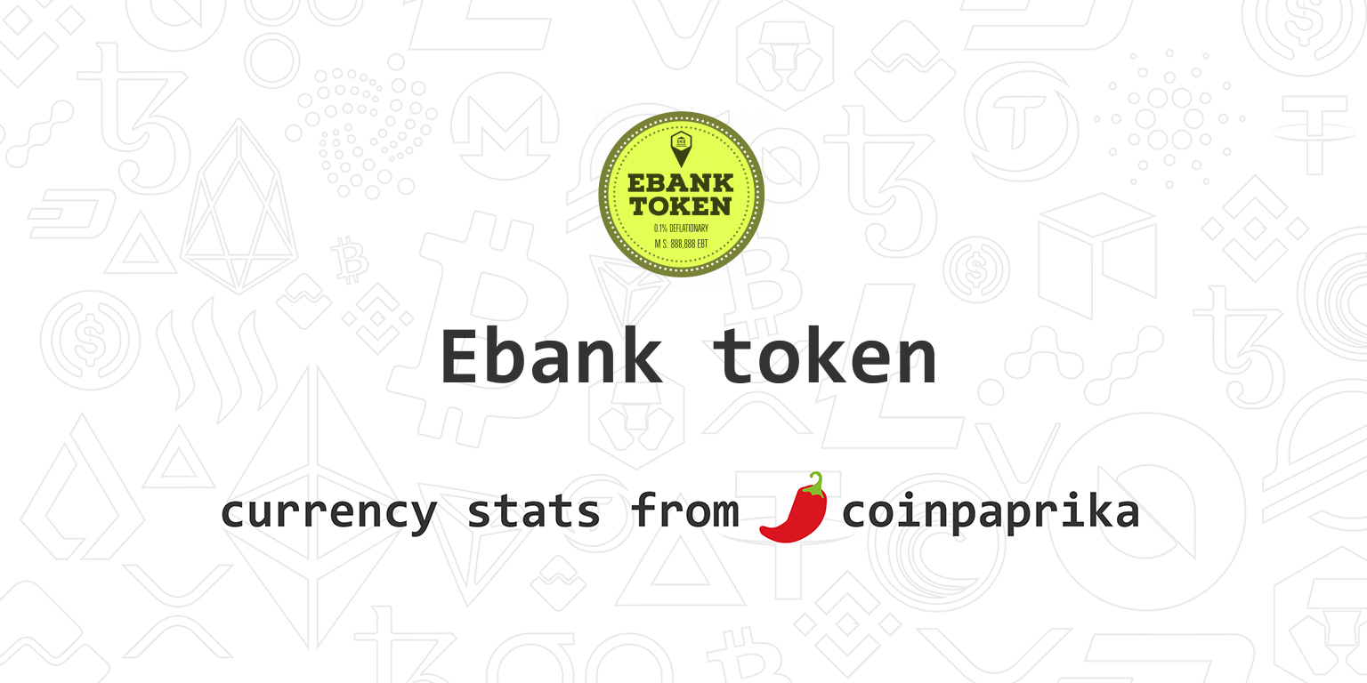 eBank Token Price Today Stock EBT/usd Value Chart