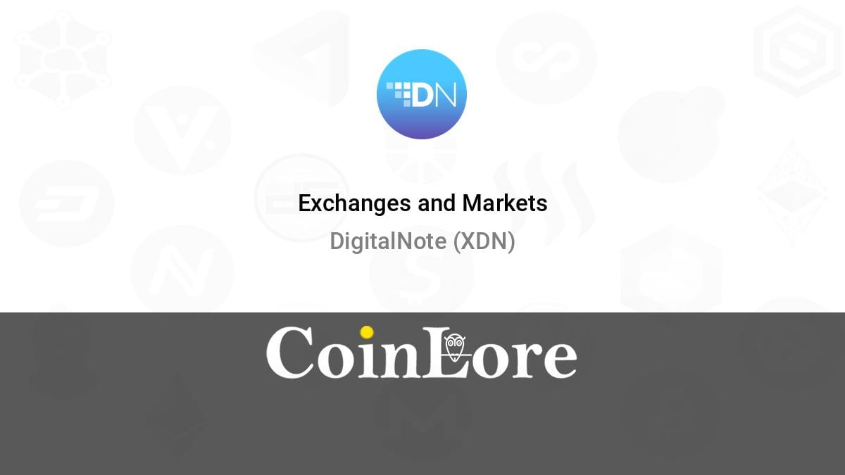 DigitalNote price today, (XDN) exchange, live marketcap, chart, info | bitcoinlove.fun