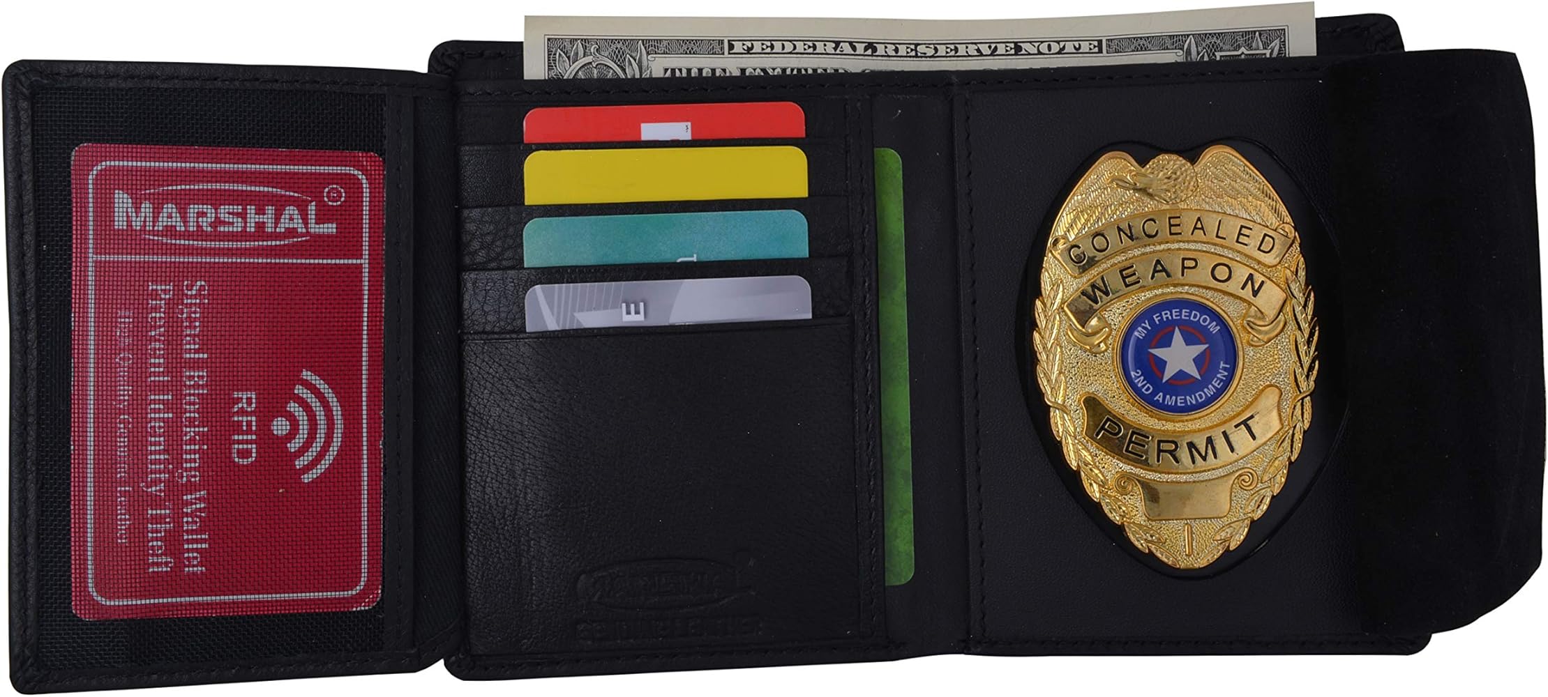 Blackinton Leather Badge Wallet -Tri-Fold Badge Wallet