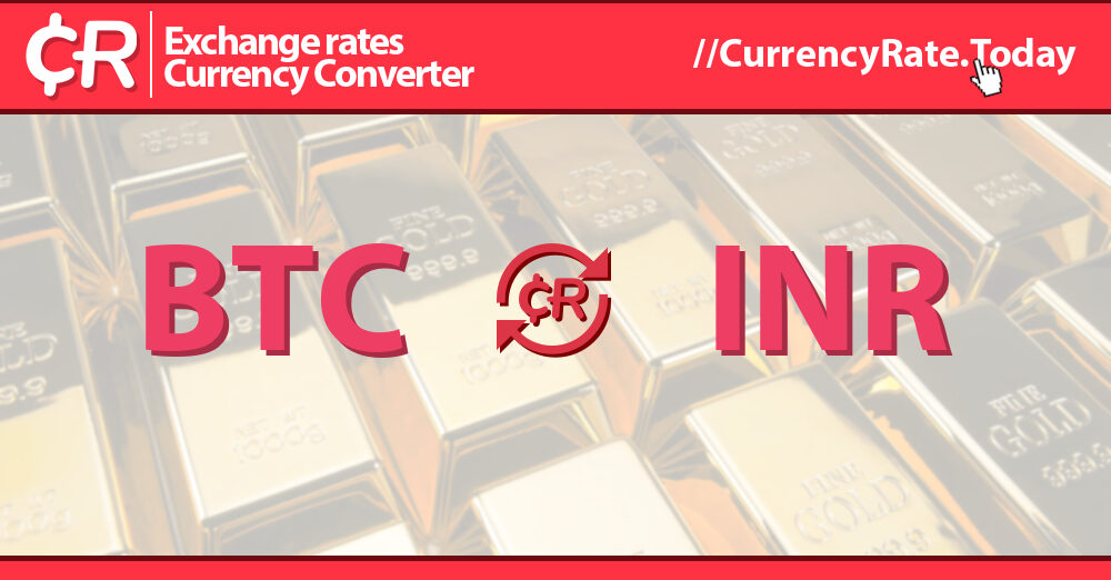 1 BTC to INR - Bitcoins to Indian Rupees Exchange Rate